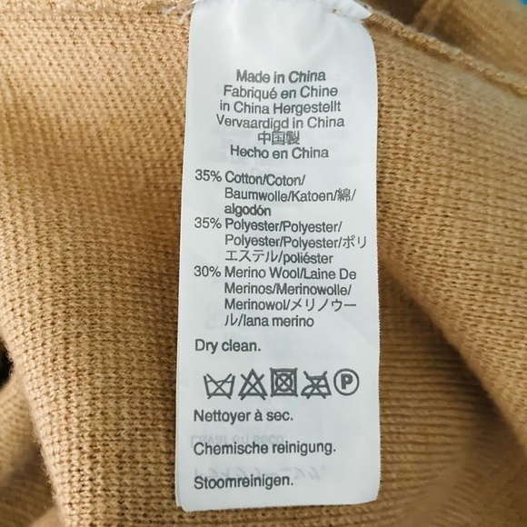 J. Crew camel colored long line wool blend cardigan sweater. Estimated Size L - Picture 5 of 5